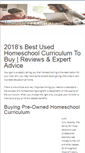 Mobile Screenshot of homeschoolcurriculumhelper.com